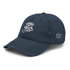 "Saved By Grace" Eph 2:8 "Distressed Dad Hat"